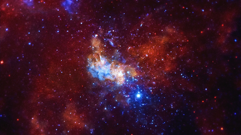The region surrounding Sagittarius A, the black hole at the center of the Milky Way (Image: NASA/CXC/Univ. of Wisconsin/Y.Bai, et al.)